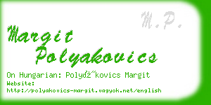 margit polyakovics business card